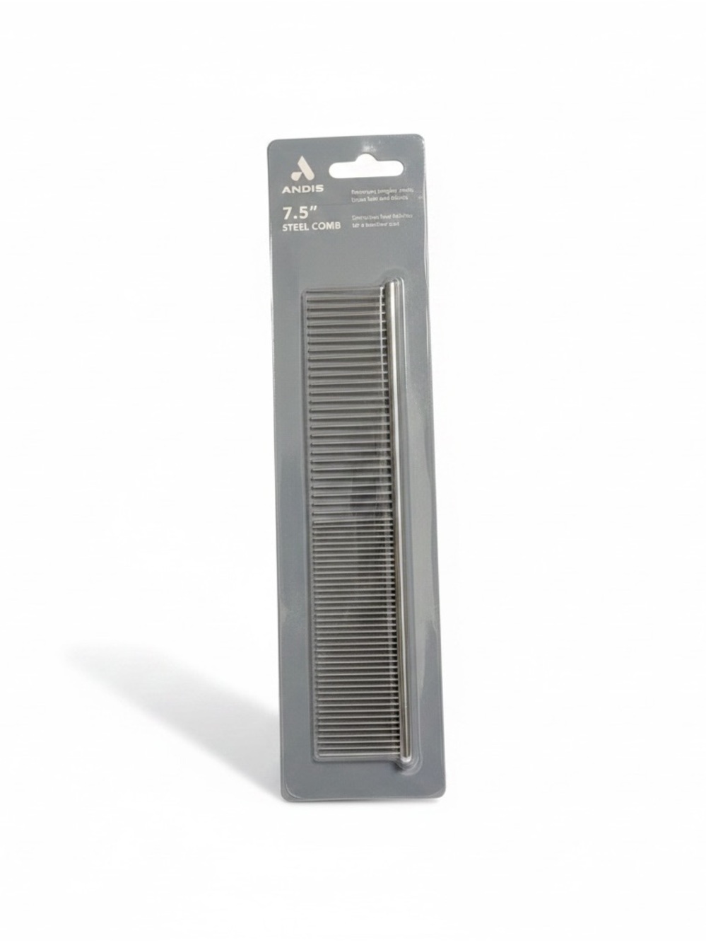 Andis 7.5-inch steel grooming comb, NWT